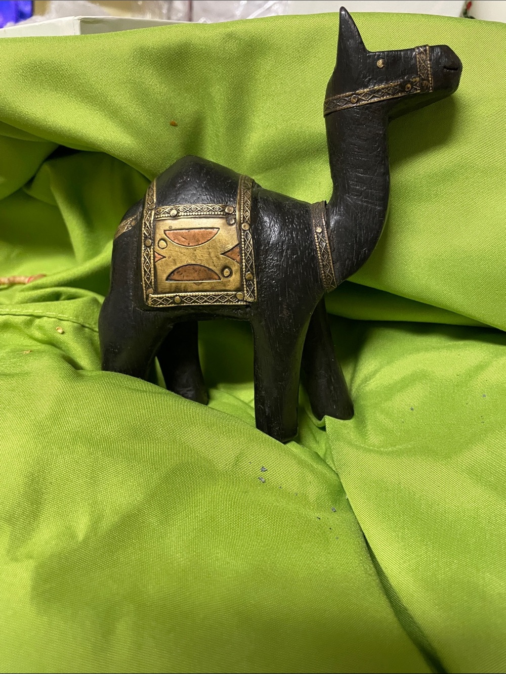 Black & Gold Handcrafted Camel Figurine - Decorative Home Accent